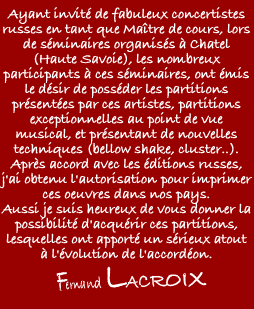 Fernand Lacroix commente la musique russe