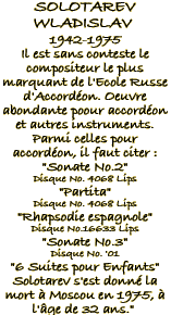 Biographie Solotarev