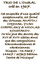 Biographie TRIO DE LOURAL