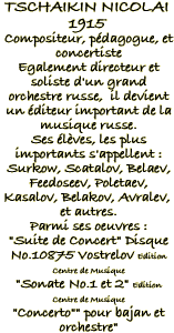 Biographie Tschaikin